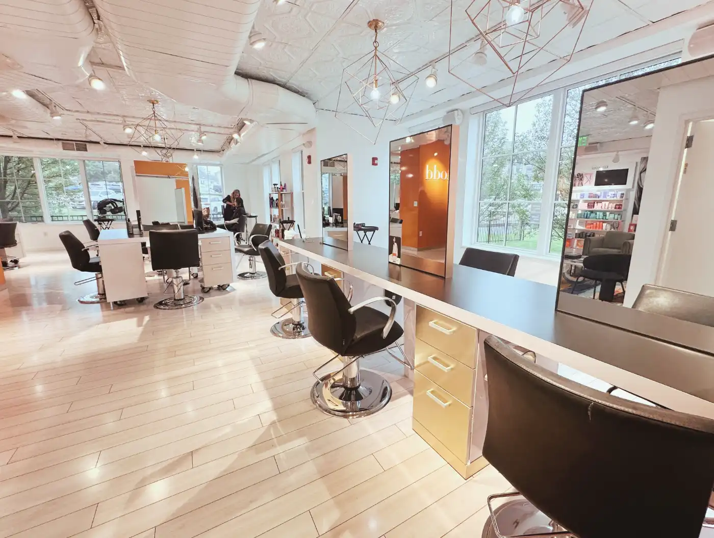 Jessica Todd Hair Salon interior - Modern hair salon in Portsmouth and Durham, New Hampshire offering professional haircuts, color, and styling services