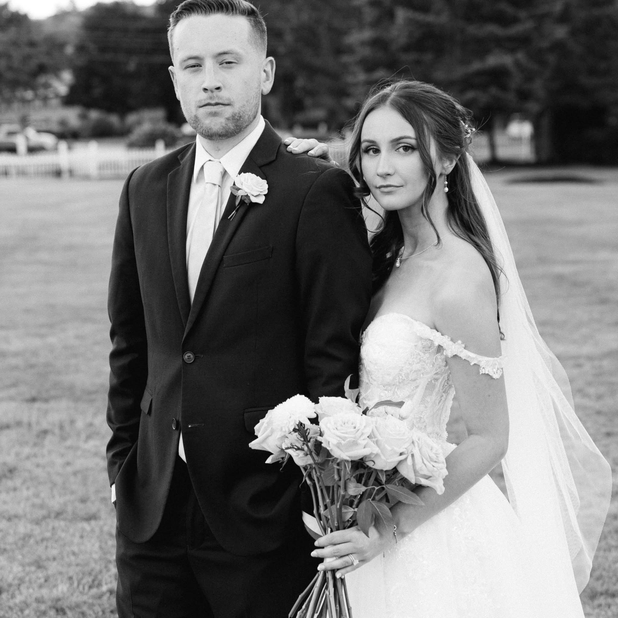 Bride and groom at Jessica Todd Hair Salon